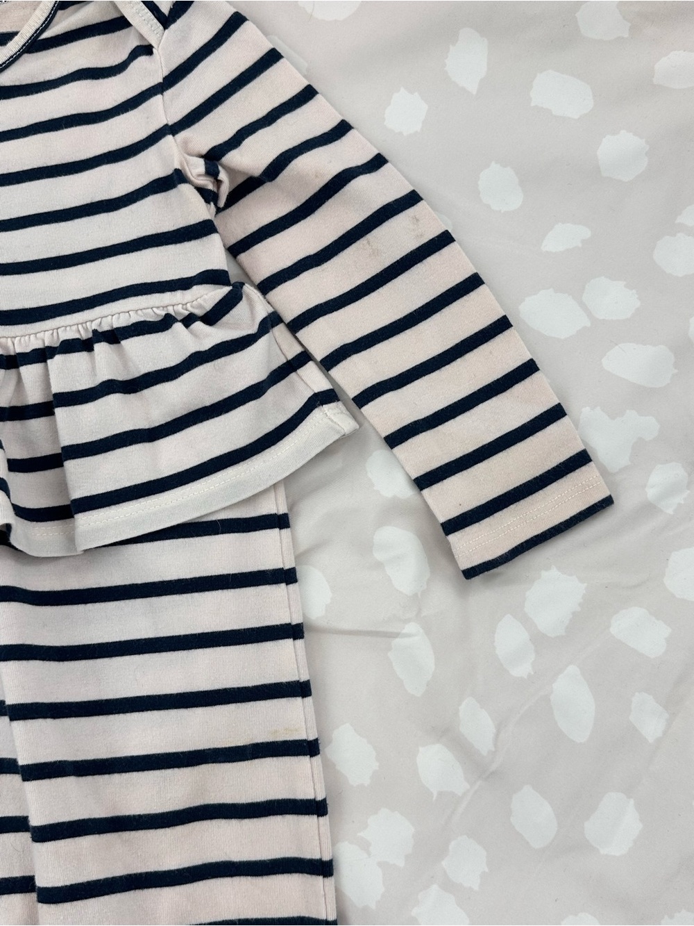 Tea Collection Baby Girl Pink Floral & Striped Romper Bundle Size 12-18 Months - Picture 6 of 8